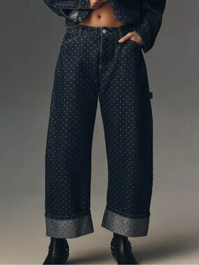 NWT Size 20W- The Kayden Carpenter High Rise Barrel Jeans by Pilcro (NWT US$168)